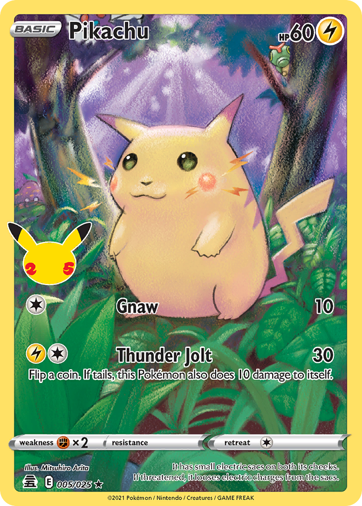 Pikachu – Celebrations 5 Pokémon card