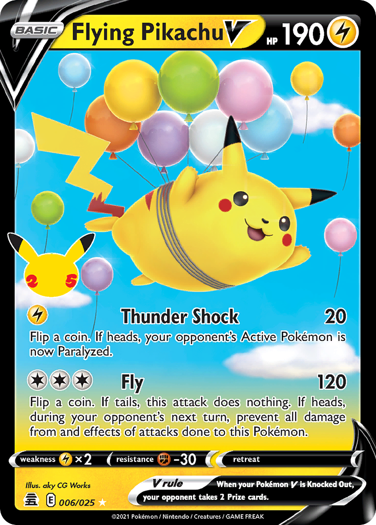 Flying Pikachu V – Celebrations 6 Pokémon card