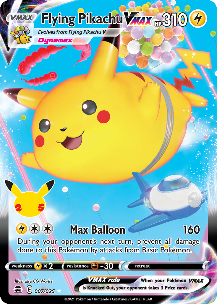 Flying Pikachu VMAX – Celebrations 7 Pokémon card