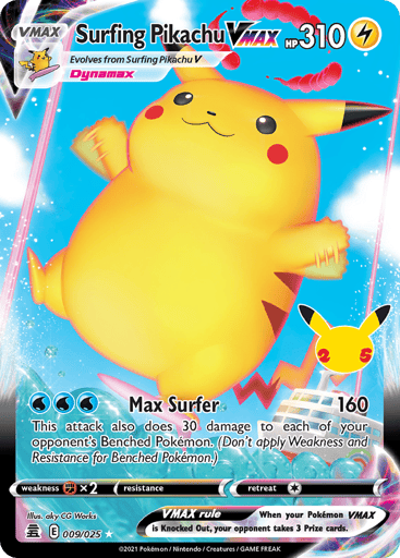Surfing Pikachu VMAX - Celebrations 9