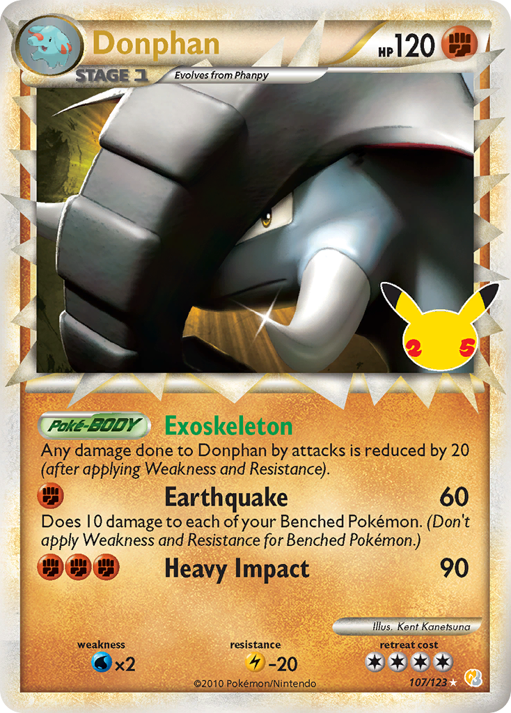 Donphan – Celebrations: Classic Collection 107 Pokémon card