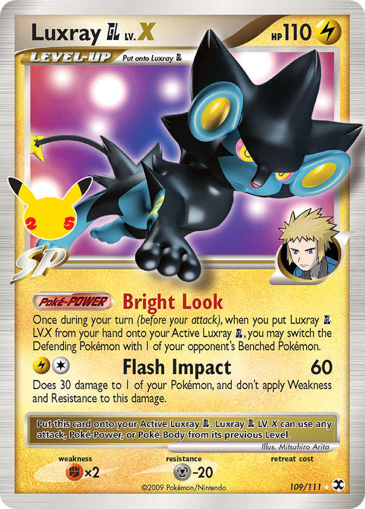 Luxray GL LV.X – Celebrations: Classic Collection 109 Pokémon card