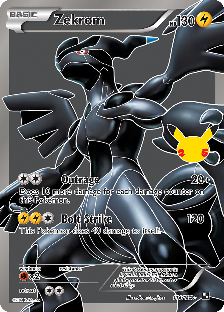 Zekrom – Celebrations: Classic Collection 114 Pokémon card