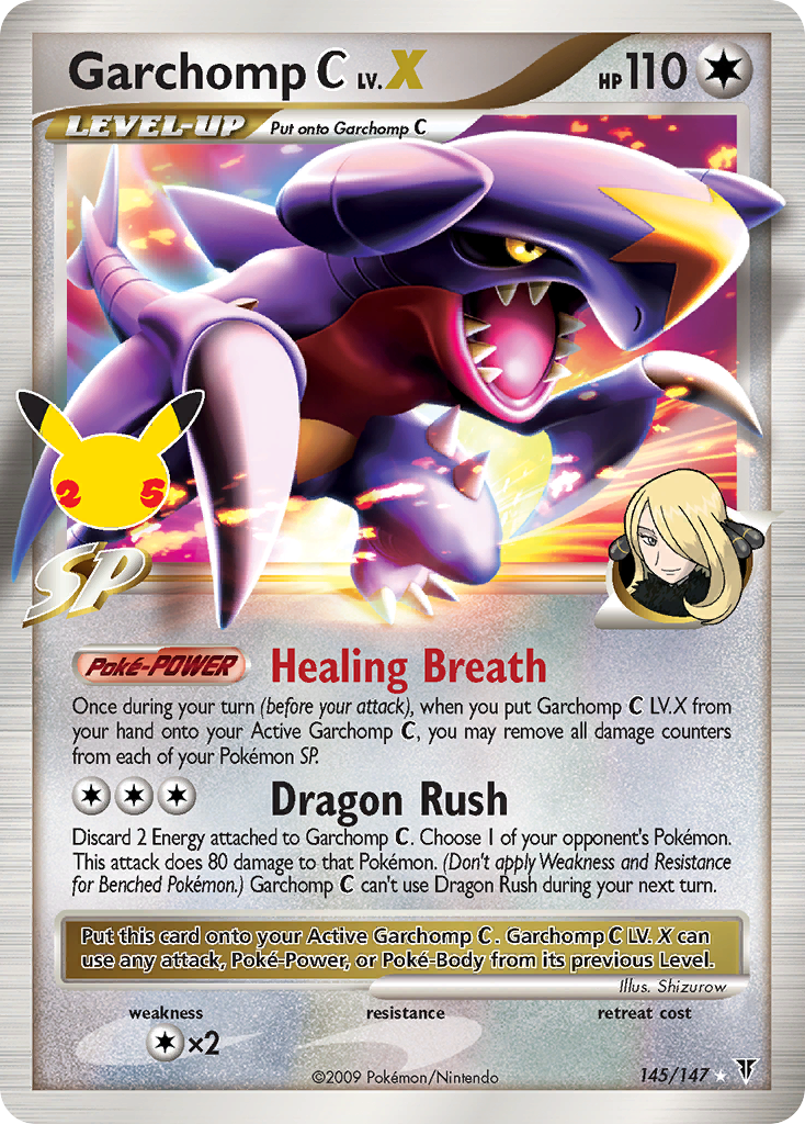 Garchomp C LV.X – Celebrations: Classic Collection 145 Pokémon card
