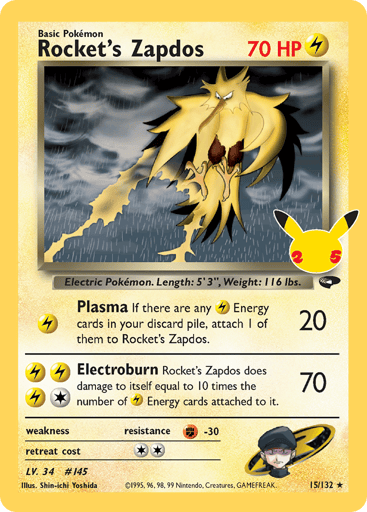 Rocket's Zapdos - Celebrations: Classic Collection 15