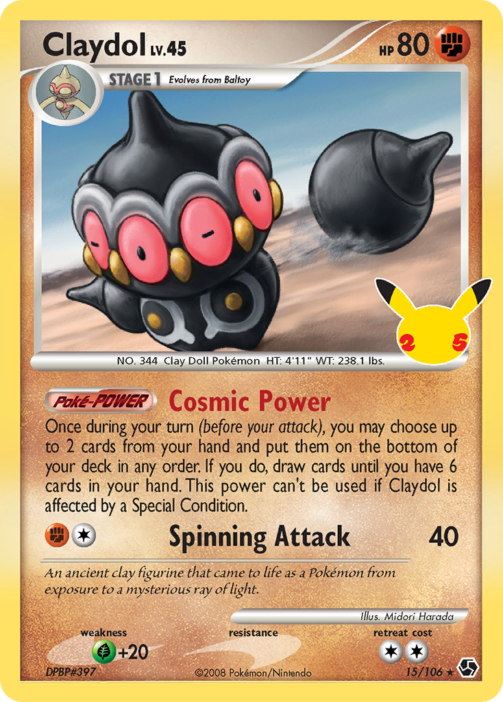 Claydol – Celebrations: Classic Collection 15 Pokémon card