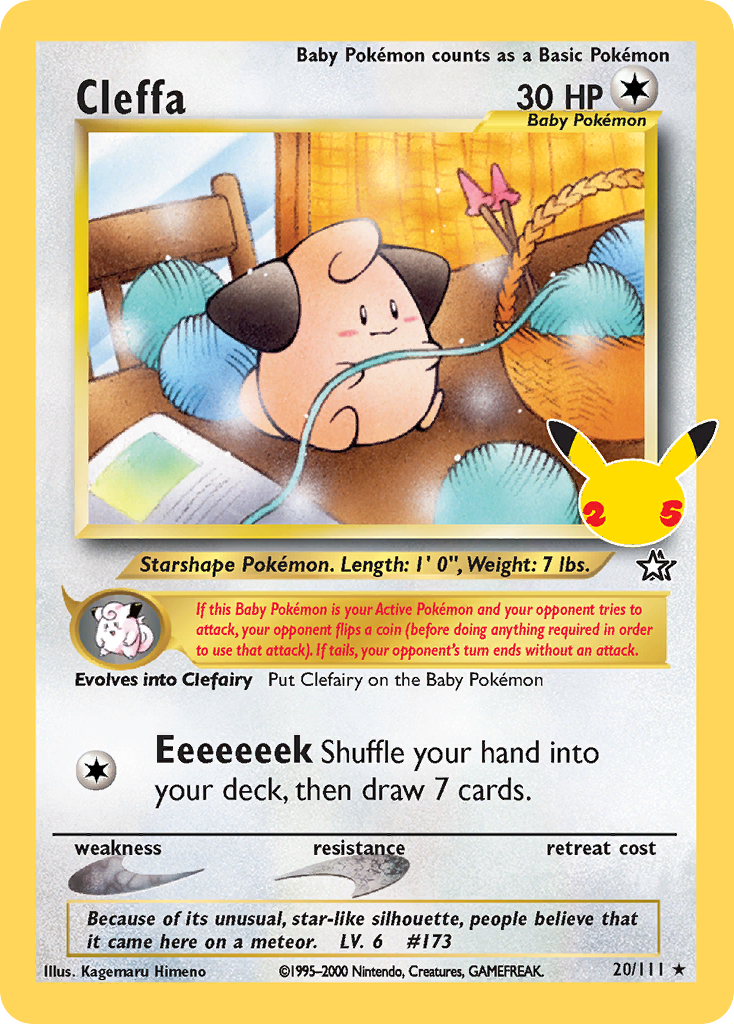 Cleffa – Celebrations: Classic Collection 20 Pokémon card