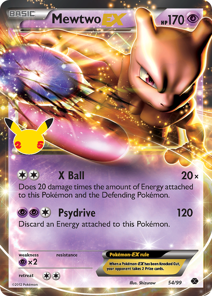 Mewtwo-EX – Celebrations: Classic Collection 54 Pokémon card