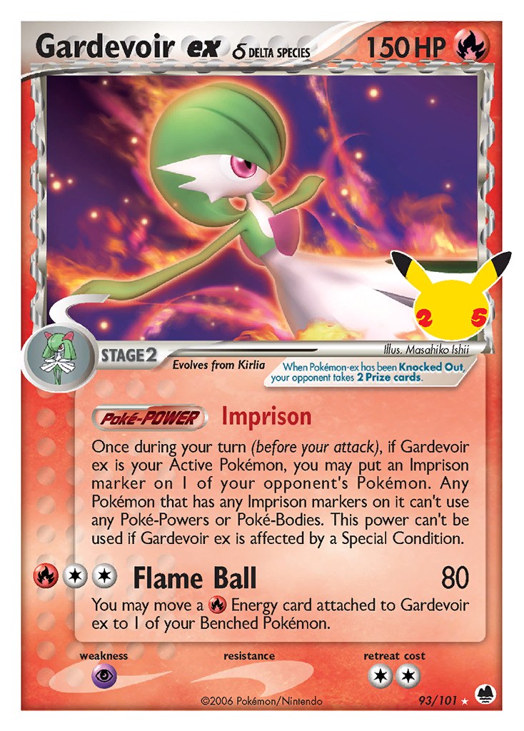 Gardevoir ex δ – Celebrations: Classic Collection 93 Pokémon card