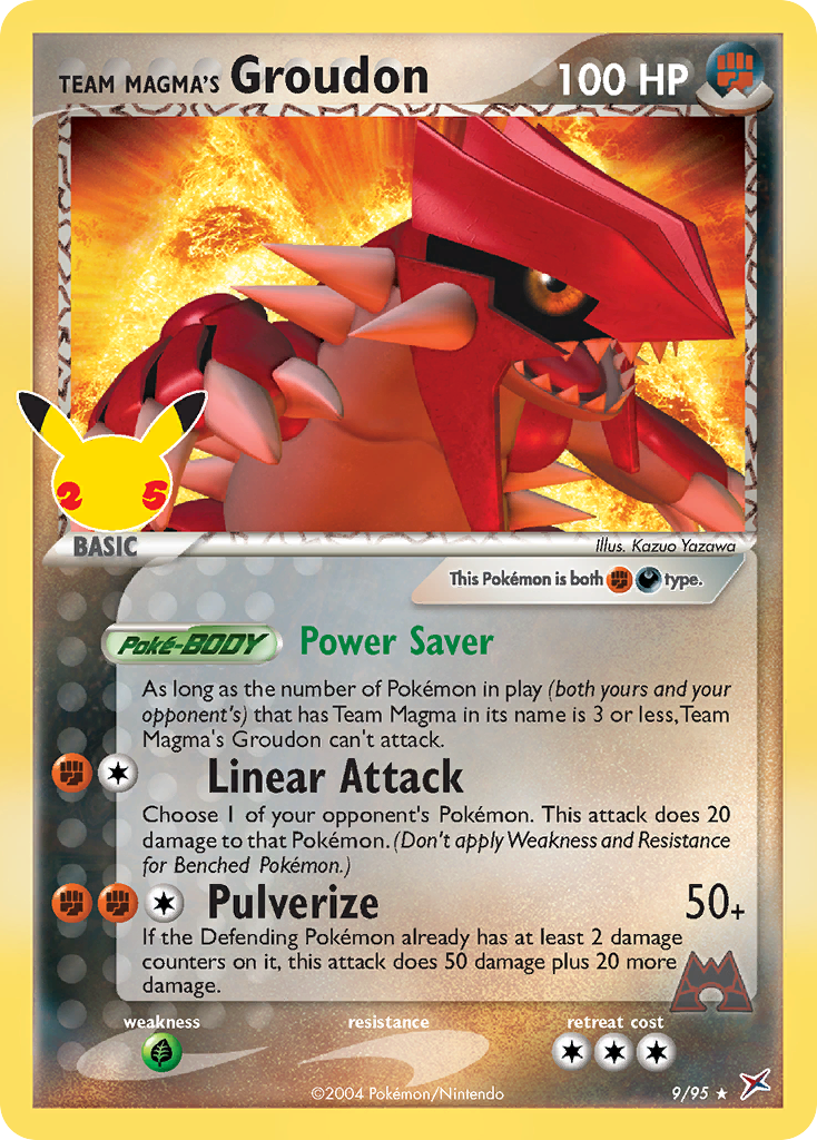 Team Magma's Groudon – Celebrations: Classic Collection 9 Pokémon card