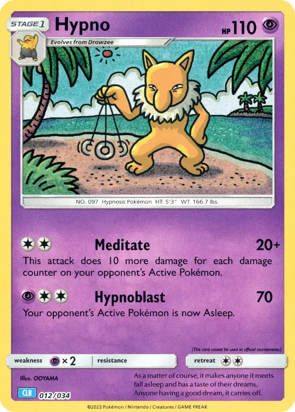Hypno – Pokémon TCG Classic - Blastoise 012/034 Pokémon card