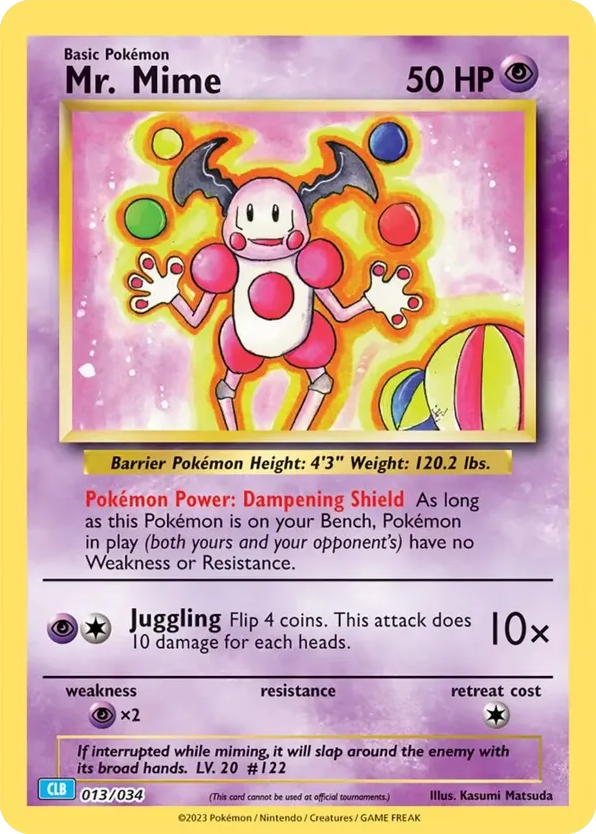Mr. Mime – Pokémon TCG Classic - Blastoise 013/034 Pokémon card