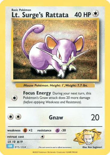 Lt. Surge's Rattata - Pokémon TCG Classic - Blastoise 15