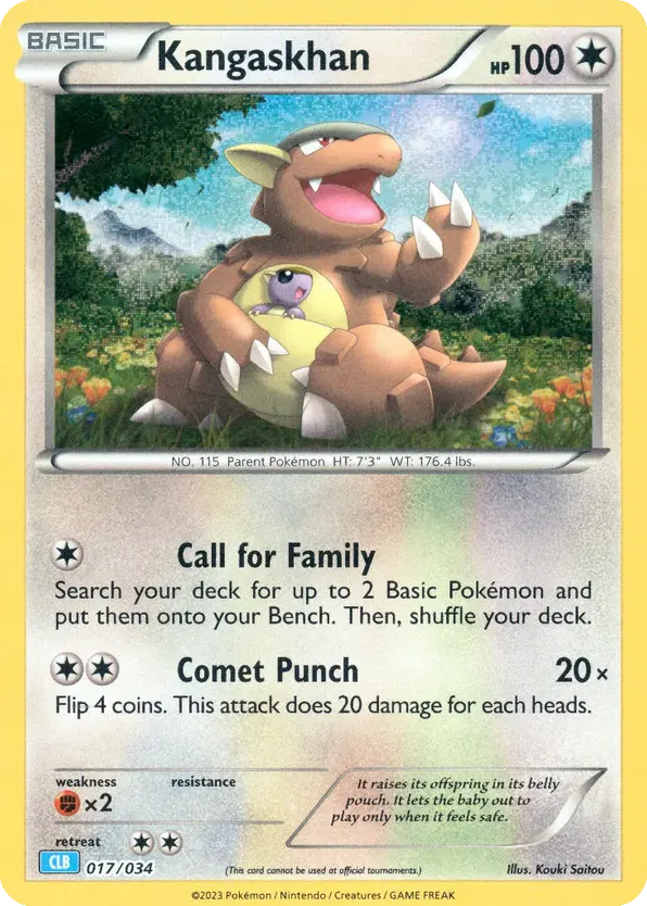 Kangaskhan – Pokémon TCG Classic - Blastoise 017/034 Pokémon card