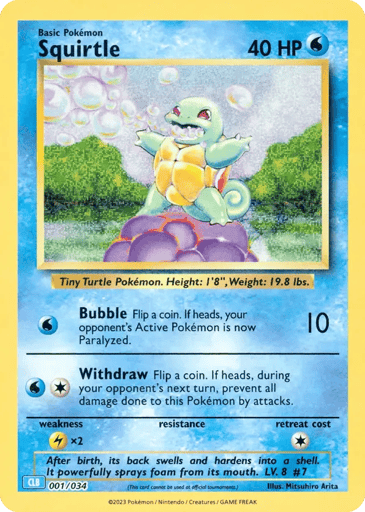 Squirtle - Pokémon TCG Classic - Blastoise 1