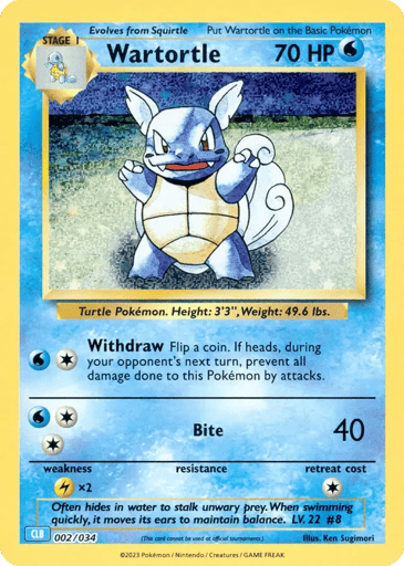 Wartortle - Pokémon TCG Classic - Blastoise 2