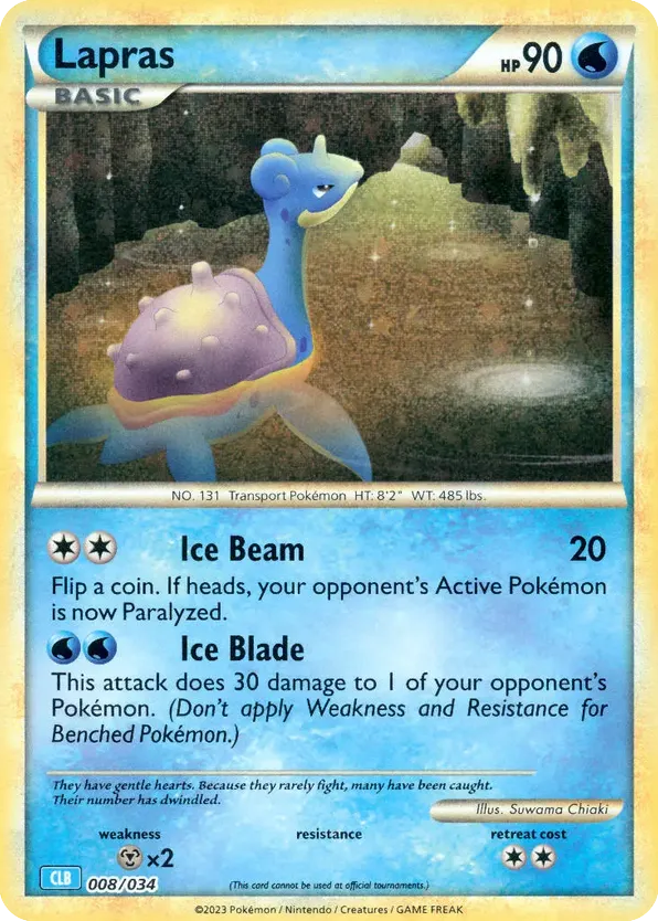 Lapras – Pokémon TCG Classic - Blastoise 008/034 Pokémon card