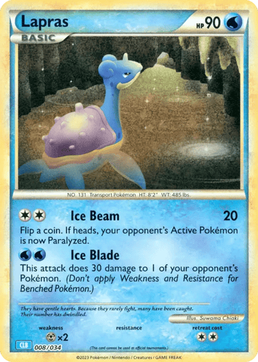 Lapras - Pokémon TCG Classic - Blastoise 8
