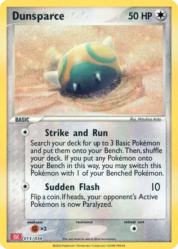 Dunsparce – Pokémon TCG Classic - Charizard 015/034 Pokémon card