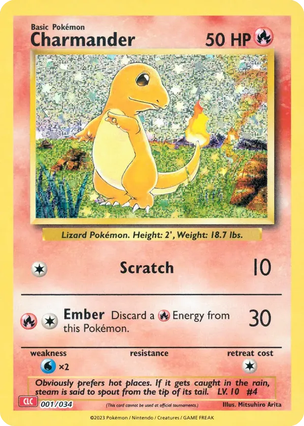 Charmander – Pokémon TCG Classic - Charizard 001/034 Pokémon card