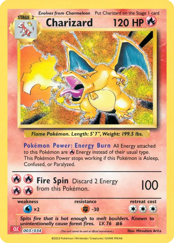 Charizard – Pokémon TCG Classic - Charizard 003/034 Pokémon card