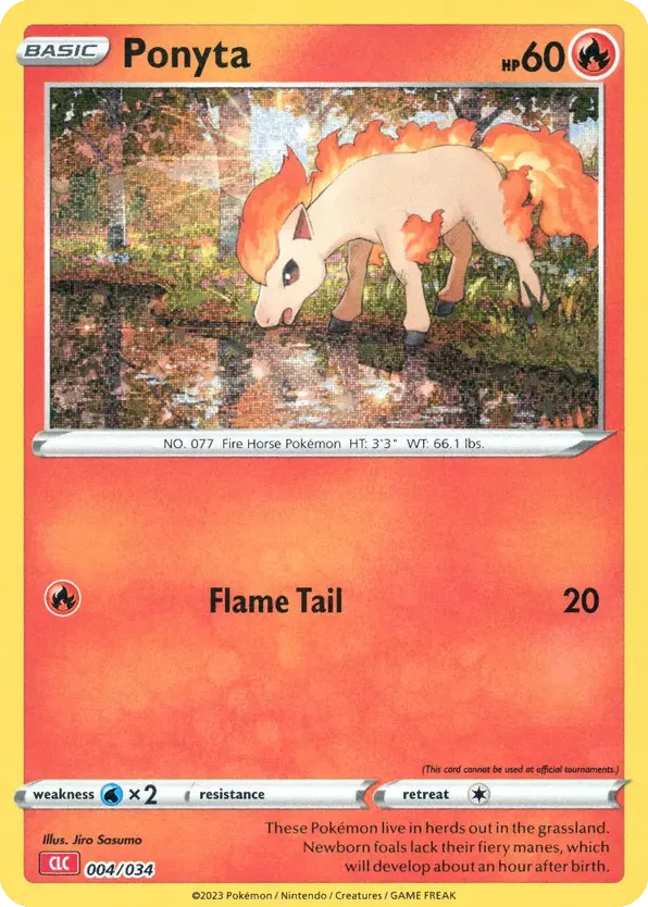 Ponyta – Pokémon TCG Classic - Charizard 004/034 Pokémon card