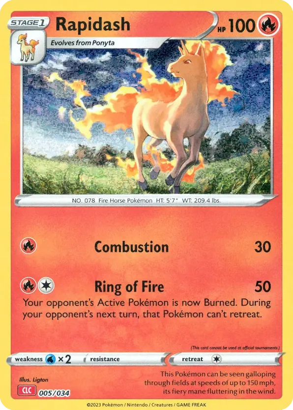 Rapidash – Pokémon TCG Classic - Charizard 005/034 Pokémon card