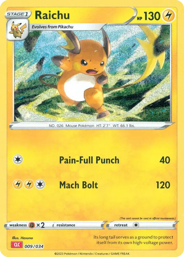 Raichu – Pokémon TCG Classic - Charizard 009/034 Pokémon card