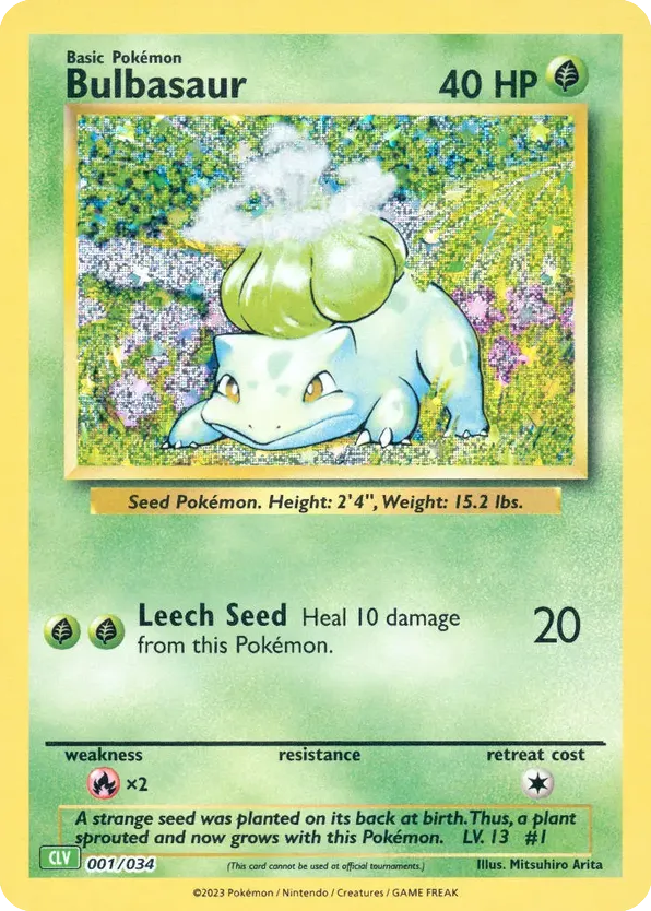 Bulbasaur – Pokémon TCG Classic - Venusaur 001/034 Pokémon card