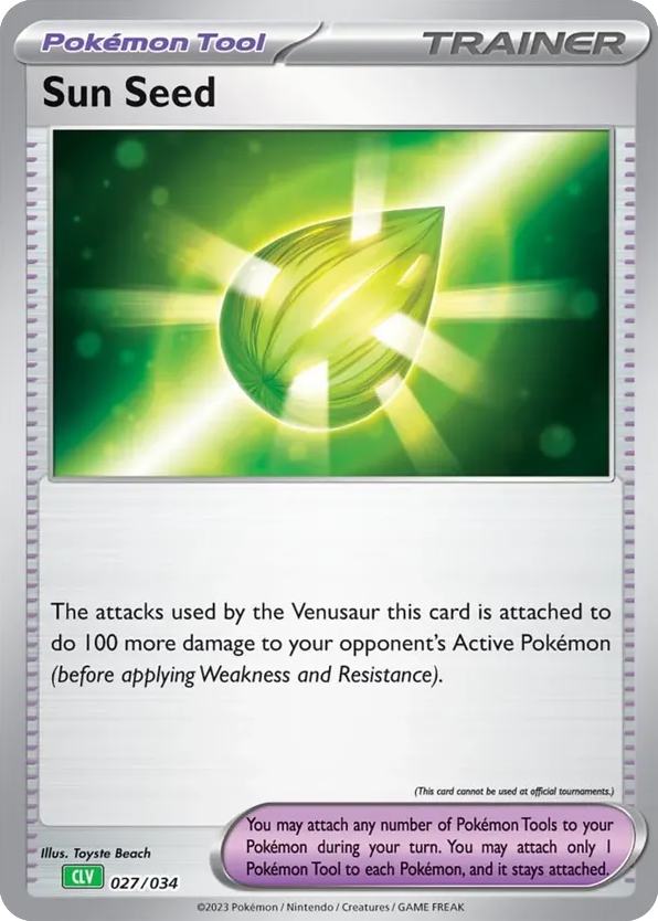 Sun Seed – Pokémon TCG Classic - Venusaur 027/034 Pokémon card
