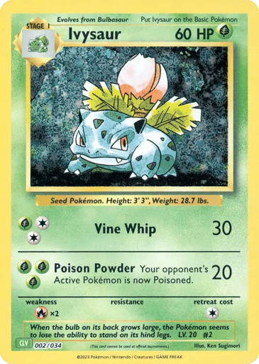 Ivysaur - Pokémon TCG Classic - Venusaur 2