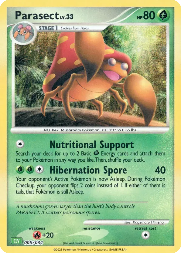Parasect – Pokémon TCG Classic - Venusaur 005/034 Pokémon card