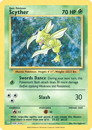 Scyther - Pokémon TCG Classic - Venusaur 6