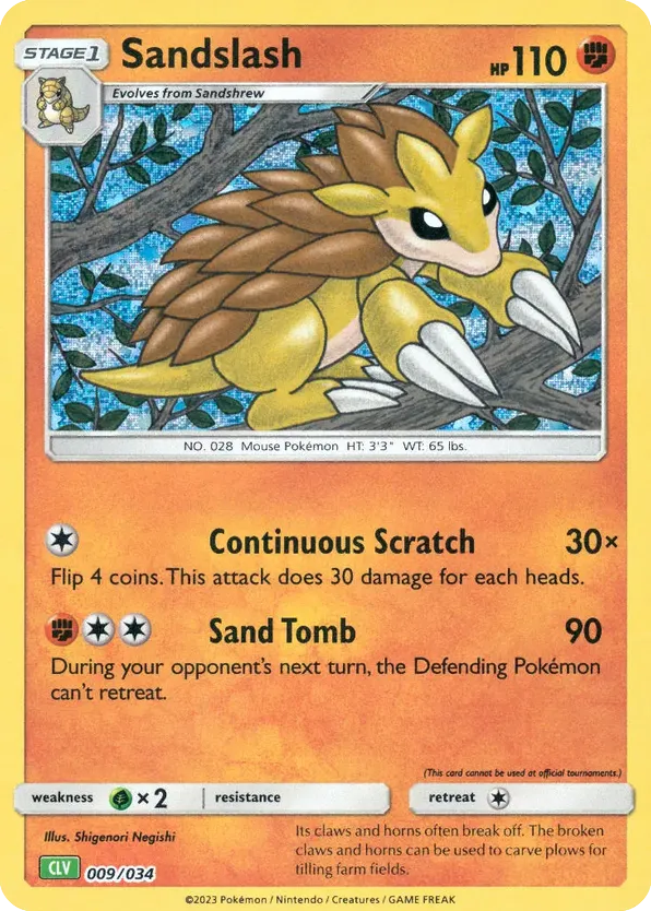 Sandslash – Pokémon TCG Classic - Venusaur 009/034 Pokémon card