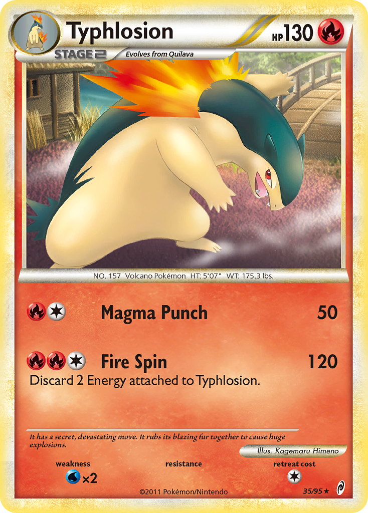 Typhlosion – Call of Legends 35/95 Pokémon card
