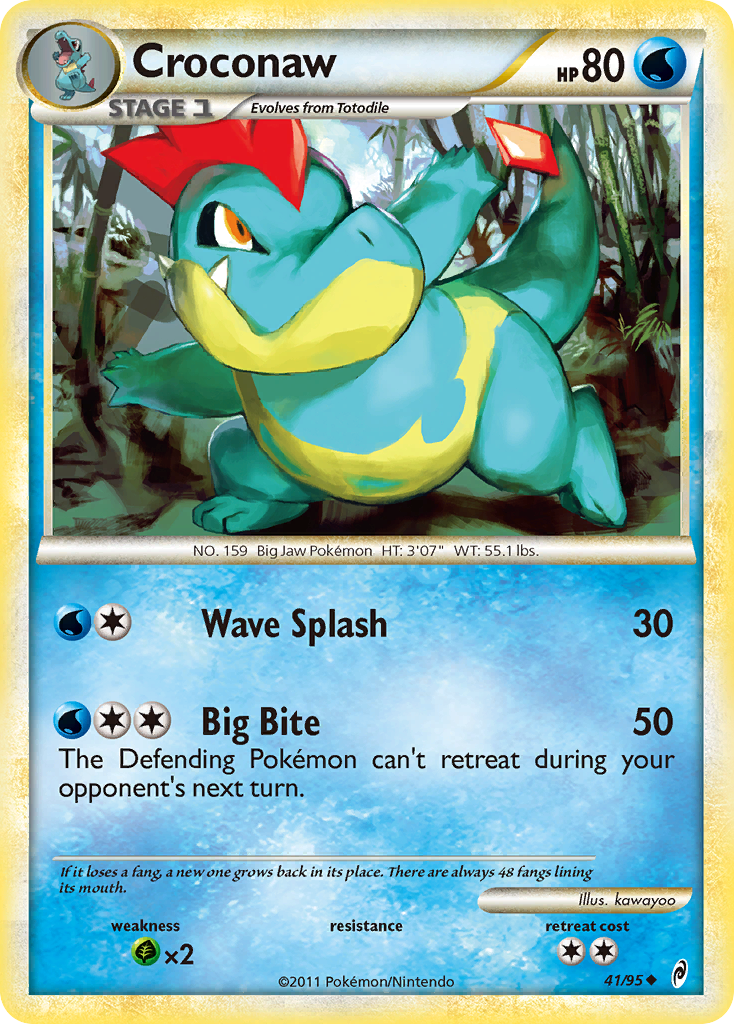 Croconaw – Call of Legends 41/95 Pokémon card