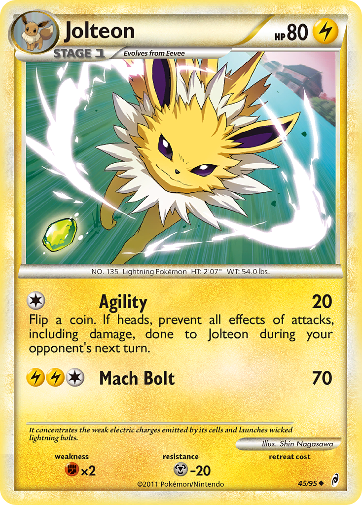 Jolteon – Call of Legends 45/95 Pokémon card