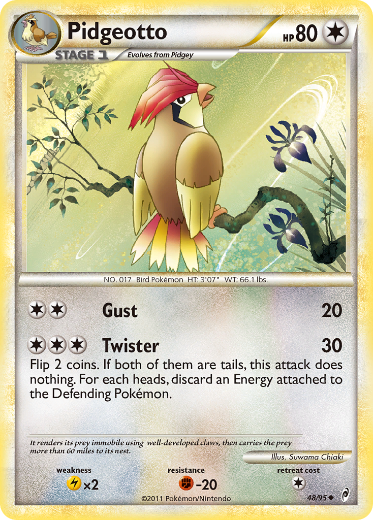 Pidgeotto – Call of Legends 48/95 Pokémon card