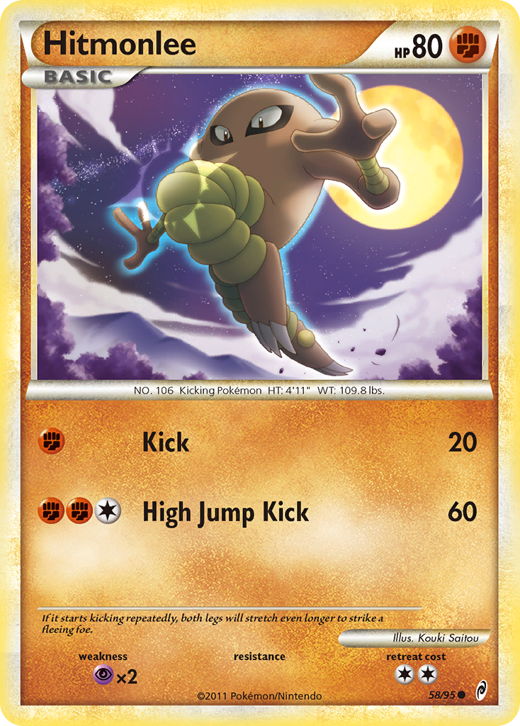 Hitmonlee – Call of Legends 58/95 Pokémon card