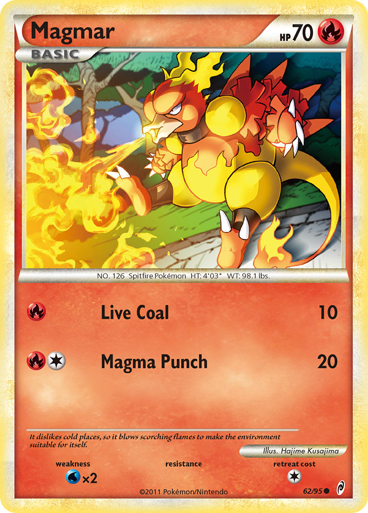 Magmar – Call of Legends 62/95 Pokémon card