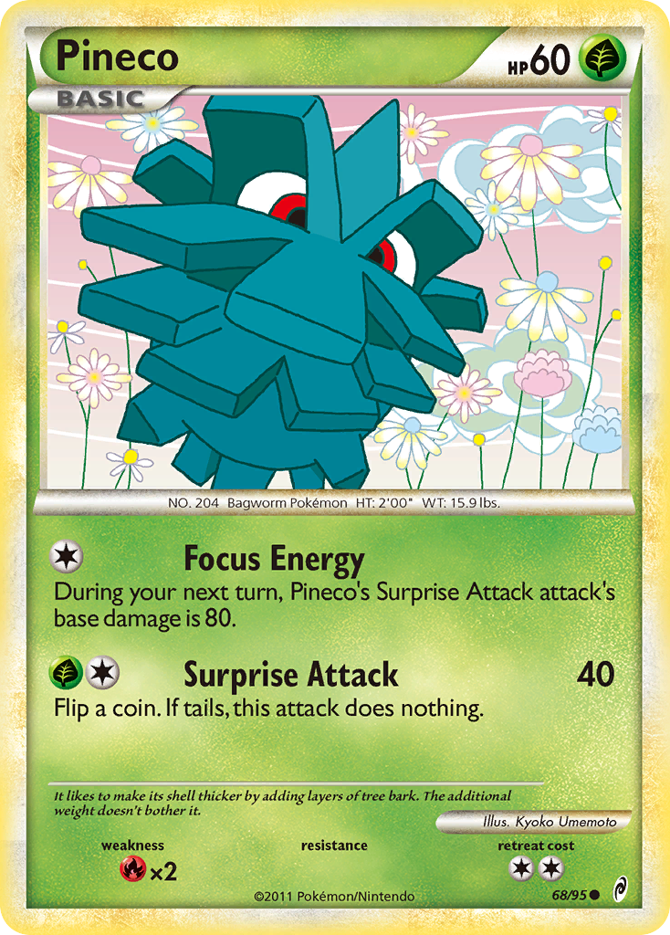 Pineco – Call of Legends 68/95 Pokémon card