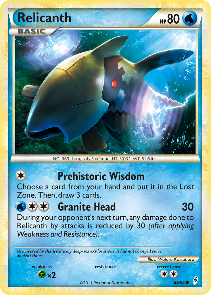 Relicanth – Call of Legends 69/95 Pokémon card