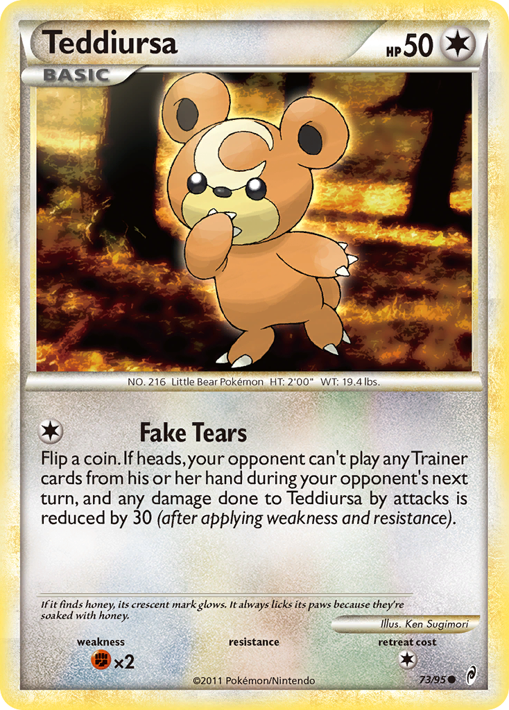 Teddiursa – Call of Legends 73/95 Pokémon card