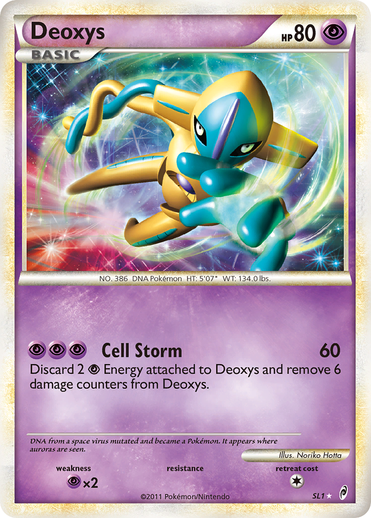 Deoxys – Call of Legends SL1 Pokémon card
