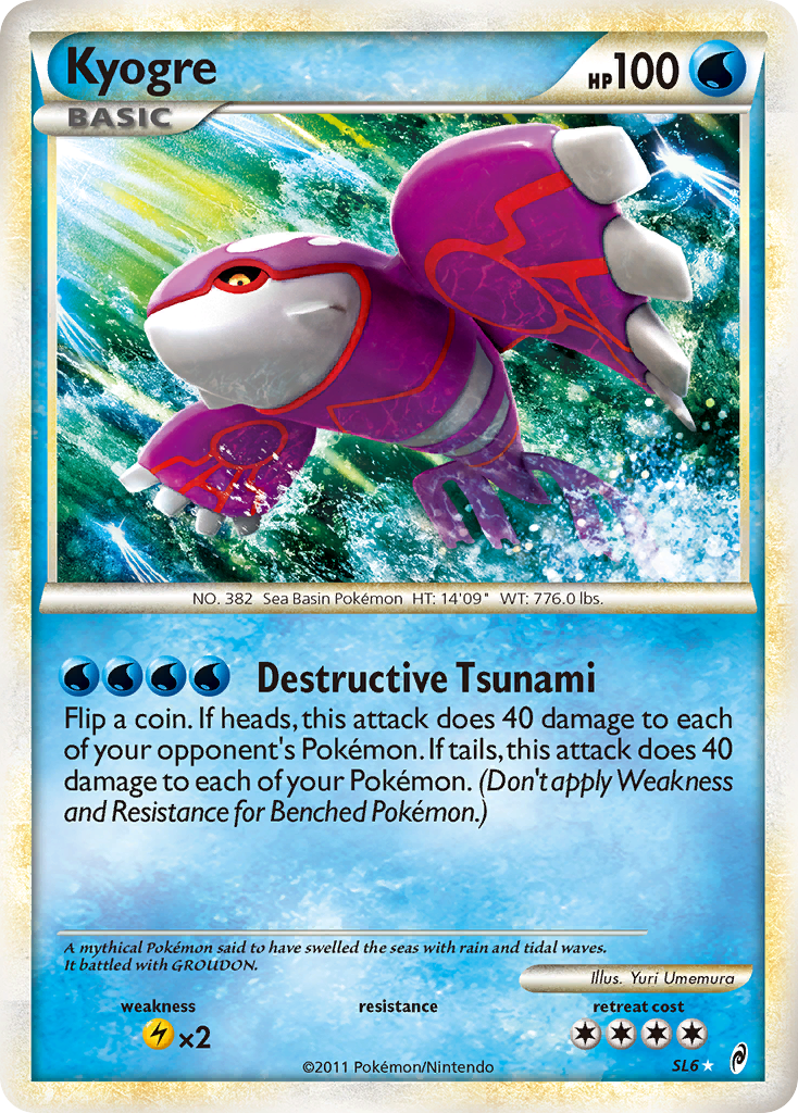 Kyogre – Call of Legends SL6 Pokémon card