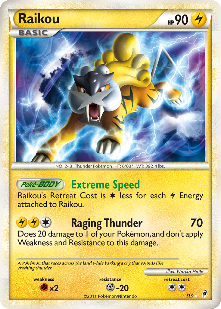 Raikou – Call of Legends SL9 Pokémon card