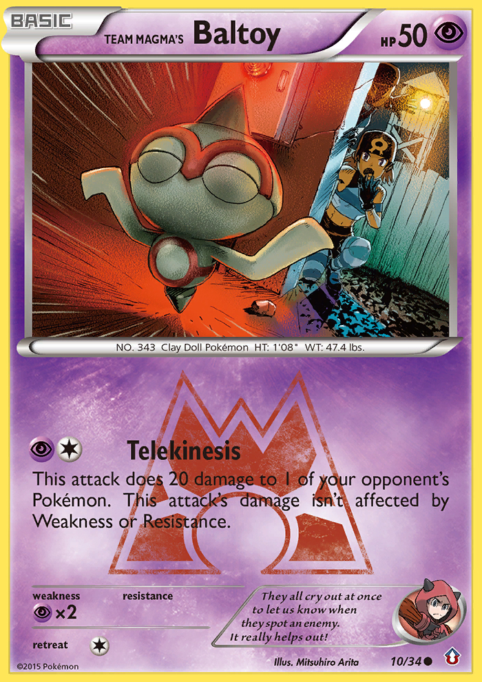 Team Magma's Baltoy – Double Crisis 10/34 Pokémon card