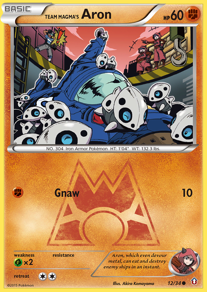 Team Magma's Aron – Double Crisis 12/34 Pokémon card