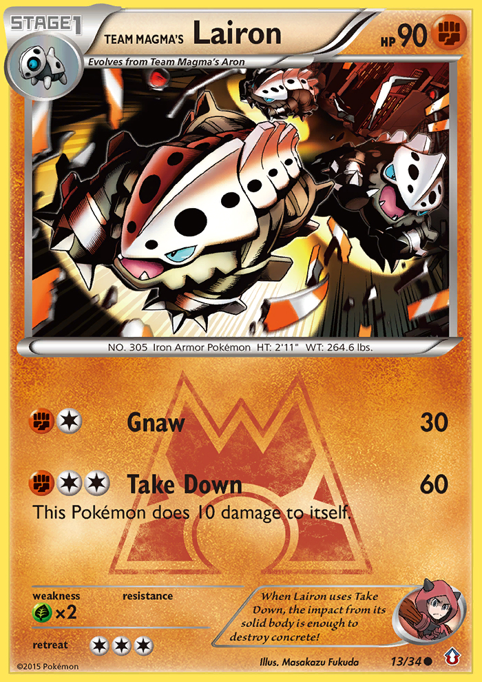 Team Magma's Lairon – Double Crisis 13/34 Pokémon card