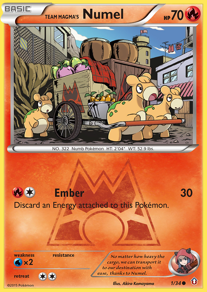 Team Magma's Numel – Double Crisis 1/34 Pokémon card